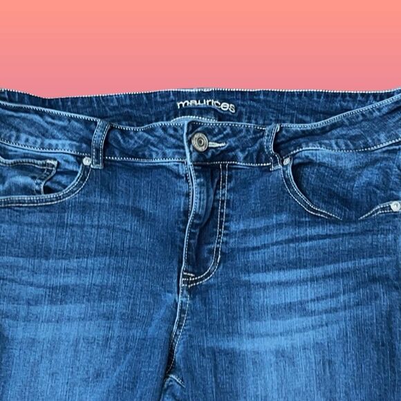 Plus Size Maurices Hi Rise Denim Capris Size 16 Waist 32 #40 - Picture 2 of 4